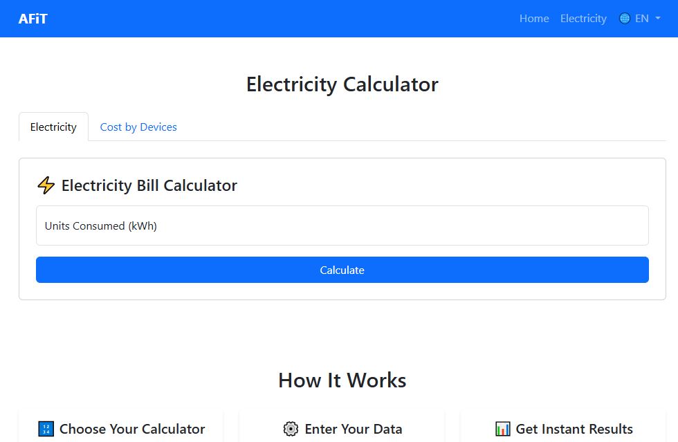 Gallery image for AFiT Electricity Calculator