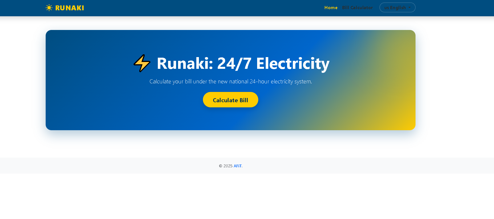 AFiT Electricity Calculator